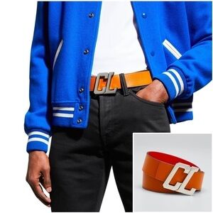 Christian Louboutin Mens Happy Rui CL-Logo Leather Belt